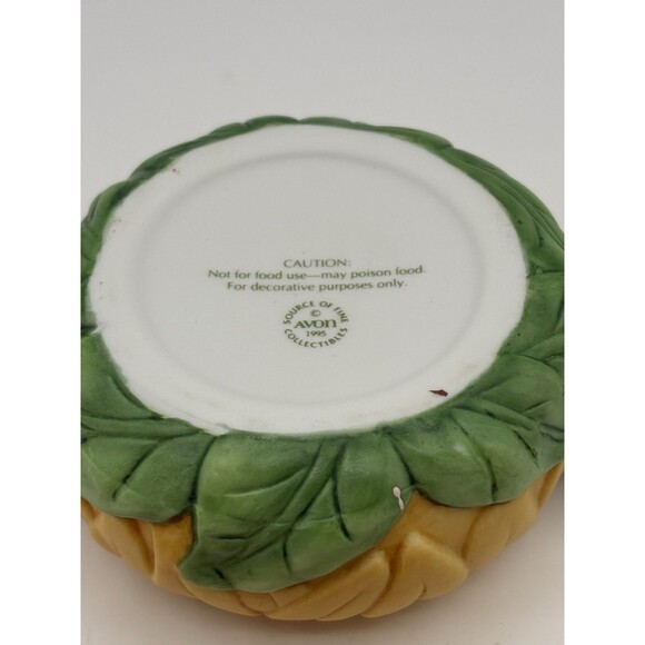 Avon Seasons Harvest 1995 Miniature Ceramic Teapot Sunflower With Ladybug - Picture 6 of 8